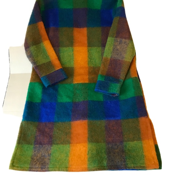 ITALY Shacket Lana Wool Color Block Single Breasted Julian Emily In Paris OS - Picture 3 of 10